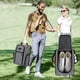 thumbnail image 1 of Golf Shoe Bag Oxford Fabric | Breathable Dustproof Sports Shoe Storage | Separate Compartments | Portable Handle | Sturdy Zippers | 14x9.4x6in | 1pc | Black Gray Hot Pink, 1 of 6