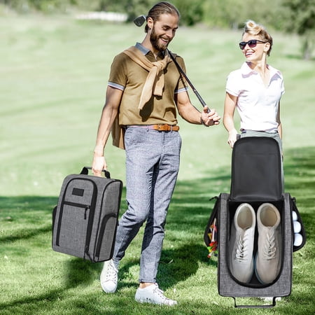 mfyjkho Golf Shoe for Men and Women Breathable and Fabric Sports Storage Portable Golf and Driving Range Shoe Organizer with Separate Compartments 14X9.4X6 Inches