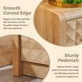 thumbnail image 5 of AsterOutdoor Modern Nightstand with Charging Station, Wood End Table w/Diamond Panel Decorate, 2 Storage Drawers, for Bedroom, Living Room, 5 of 7