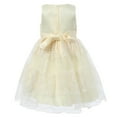 thumbnail image 2 of Little Girls Yellow Floral Accent Layered Mesh Bottom Sundress 2/3, 2 of 7