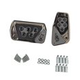 thumbnail image 2 of El juego de almohadillas de pedal de pie del automóvil reemplaza el garaje universal de las cubiertas de pedal del de freno fácil de Engranaje automático gris, 2 of 8