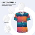 thumbnail image 3 of KLL Lighthouse and Whale for Men's Baseball Shirts,Short Sleeve Casual Shirts Button Down Shirt for Men Beach Summer Wedding Shirt-3X-Large, 3 of 7