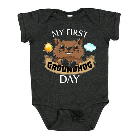 

Inktastic My First Groundhog Day- Cute Gift Baby Boy or Baby Girl Bodysuit