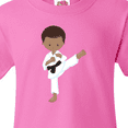 thumbnail image 4 of Inktastic African American Boy, Karate Boy, Black Belt, Kata Youth T-Shirt, 4 of 5