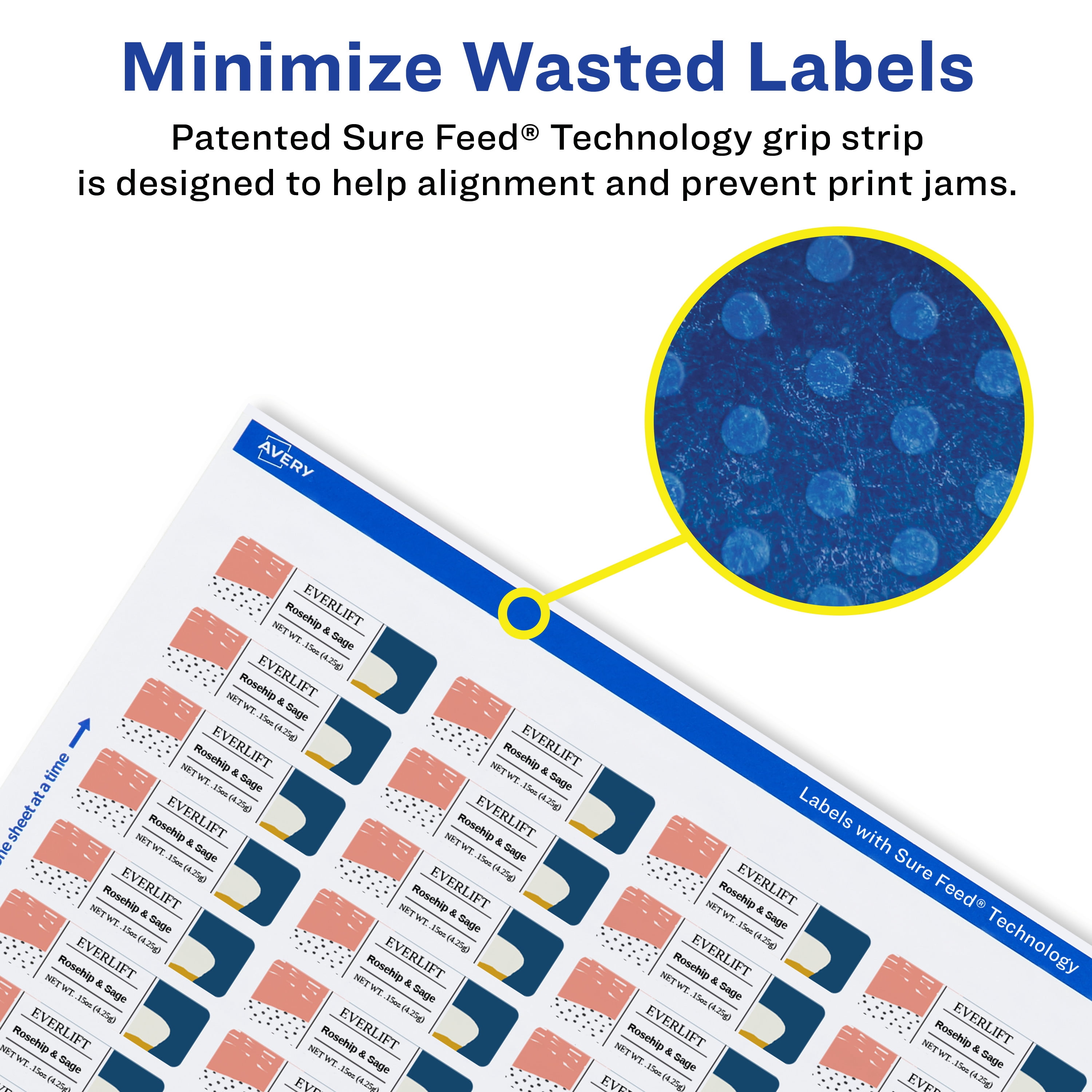 Avery Removable Rectangle Labels, 1" x 1.5", 800ct