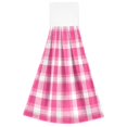 thumbnail image 7 of Dailycode Kitchen Wash Cloths with Hanging Loops Absorbent Absorbent Quick Drying Hand Towels, 2 Pack, Pink White Plaid, 7 of 7