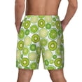 thumbnail image 2 of Lsque Mens Swim Trunks Kiwi Lemon Pattern - Bathing Suit Compression Liner - Beach Swim Shorts Swimwear - (S-3XL) - Stretch Quick Dry -X-Large, 2 of 9