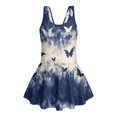 thumbnail image 7 of FOR U DESIGNS Girls' Sleeveless One-Piece Swimsuit Quick Dry Tropical Kids Bathing Suit Swimwear Bathing Suit for Kids, Butterfly Tie Dye, 7 of 7