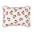 thumbnail image 4 of Cherry Reversible Scalloped 3-Piece Quilt Set - All Ages, Full/Queen, 4 of 5