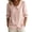Pink #050, variant on Women's Retro Peter Pan Collar Striped Cotton Linen Shirt, Womens Cotton Rayon Plus Tops Blouse Button Down Collar, S