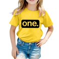 thumbnail image 3 of Big Kid Shirts For Teen Kids Girls Child Short Sleeve Happy Brithday Prints T Shirt Trendy Girls Fans Present Tops X Girl Kids Top Girl Shirt for Big Top Age 4 2t Blouse Tunic 10-11 Years Yellow, 3 of 6