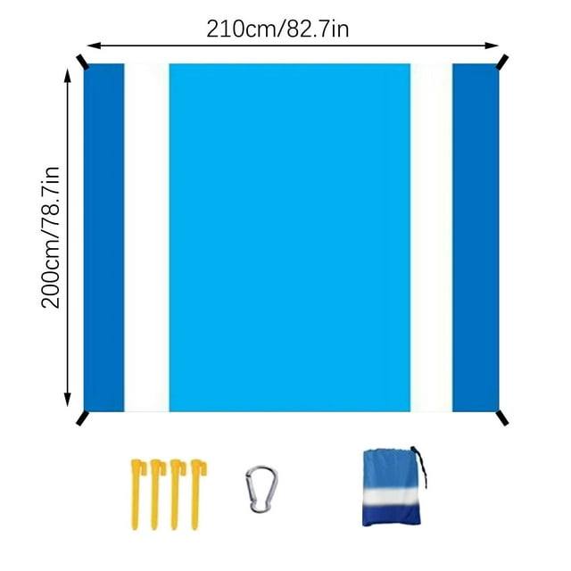 Outdoor Camping Mat Camping Nylon Three Color Combination Picnic Mat Mini Plaid Proof Beach Blanket Outdoor Picnic Blankets
