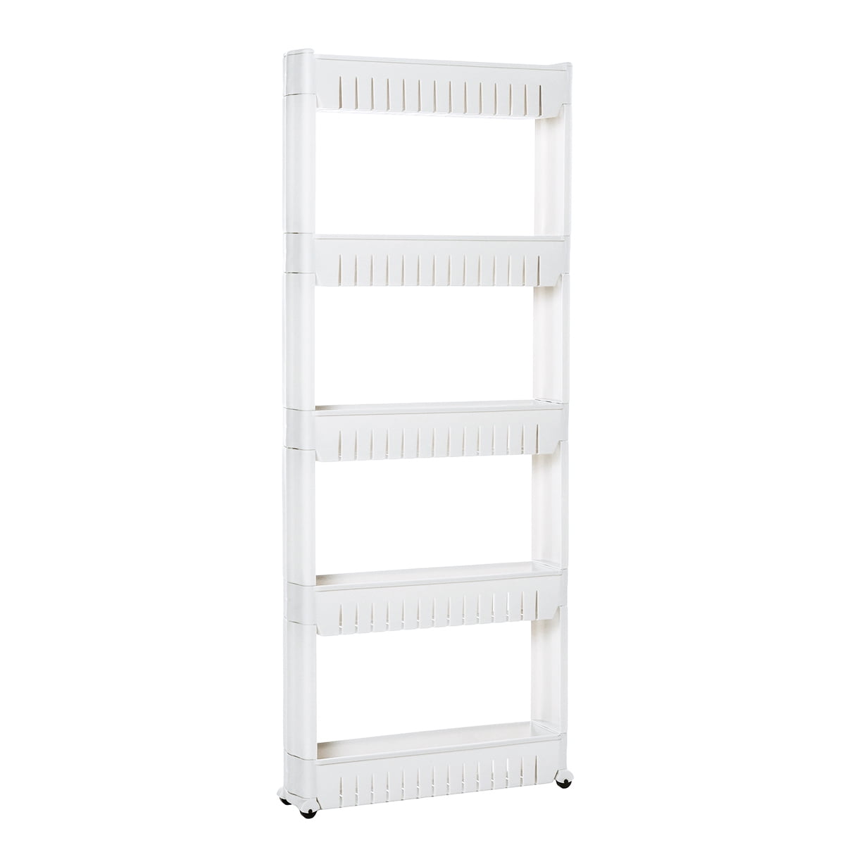 3//4//5 Tier Slim Storage Cart Kitchen Rack Bedroom Shelf Mobile Organizer Trolley