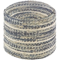 Mark&Day Pouf Ottoman - Pernegg Bohemian/Global Navy Cylinder Foot Rest 14x18x18