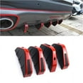 thumbnail image 5 of Phyun Universal 4Pcs Pvc Rear Bumper Diffuser Molding Point Garnish Lip Diffuser Shark Fin Black Red For All Car, 5 of 5