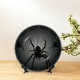 thumbnail image 6 of Yiaed Black Spiders Print Bone China Decorative Plate Ceramic Dinner Plates Art Crafts with Display Stand-7in, 6 of 6