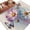 Sky Blue Pink Beige, variant on Pink Blue Floral Area Rugs 8'x10', Washable Small Throw Rugs for Living Room Patio, Butterflies Retro Oil Painting Indoor Outdoor Rug Non-Slip Low Pile Carpet Runner Reversible Floor Mats