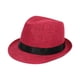 thumbnail image 5 of Sombrero de paja para niños, sombrero de playa, transpirable, duradero, cómodo, sombrero de copa, sombreros para el sol para Rojo, 5 of 6