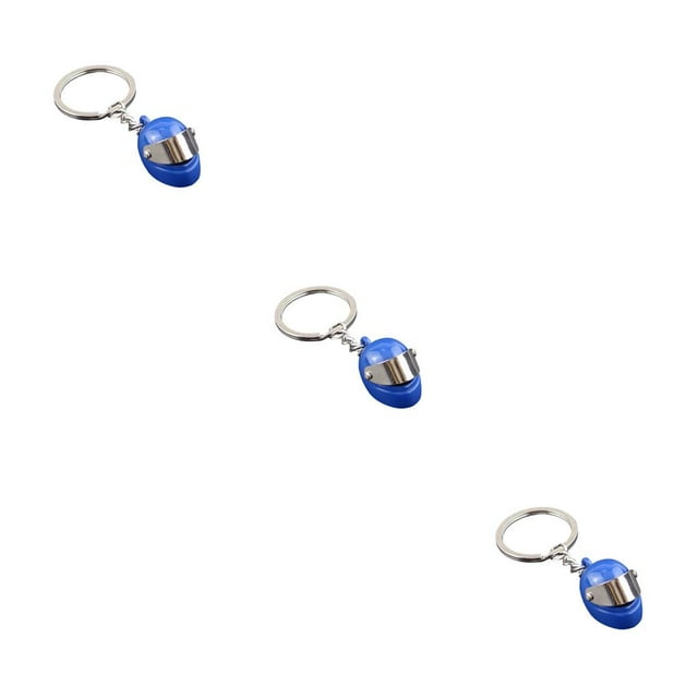 ZheElen Porte-Clés Taille Compacte Exquise Sac à Main Pendentif Décor Rouille Design à la Mode Plaqué Surface Pas de Bavures - en Forme d'Anneau Bleu 3Set