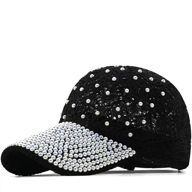 LinYooLi Rhinestone Baseball Cap Women Snapback Hats for Women Cap Adjustable Summer Mesh Sun Hats Bone Casquette Dad Hat Female