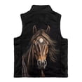 thumbnail image 5 of Uorisanigo Unisex Boys Girls Zippered Vest Western Horse Print Sleeveless Jacket Stand Up Collar Jackets Vests with Pockets Puffy Fleece Puffer Vest Fall Winter Outfits Clothes Size 2-12, 5 of 7