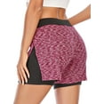 thumbnail image 4 of YouLoveIt Athletic Yoga Shorts for Women Double layer Running Shorts with Pockets Women's Workout Active Shorts High Waist Workout Yoga Shorts Pants, 4 of 8