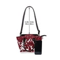 thumbnail image 4 of Lsque Christmas Buffalo Plaid Pattern Leather Rivet Shoulder Bag – Elegant Genuine Leather & Microfiber PU Crossbody with Detachable Adjustable Strap, 4 of 5