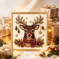 thumbnail image 5 of Christmas Pearl Diamond Art Painting Kit with Frame Festive Diamond Dots Bead Craft for Adults Beginners Holiday Themes Raised Pearl Art Wall Decor Relaxing Handmade Gift, 5 of 5