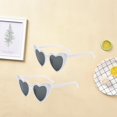 thumbnail image 3 of 10 Pieces Heart Shaped Sunglasses Ladies Fashion Retro Eyeglasses Vintage Heart Shaped Glasses Funky Party Glasses For Women's Bachelorette Party, 3 of 5