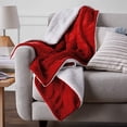 thumbnail image 1 of Soft Micromink Sherpa Throw Blanket - King, Red, 1 of 7