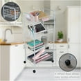 thumbnail image 5 of Simplify 4 Tier Rolling Storage Cart in White, 21.4" x 9.4" x 32.68", 5 of 9