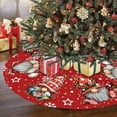 thumbnail image 2 of Red Christmas Snowflake Cute Gnomes Polyester Tree Skirt for Xmas Holiday Home Indoor Decoration 48 in, 2 of 5