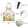 thumbnail image 3 of White Butterfly Bee Sunflower Pattern Kids Aprons for Girls and Boys,Adjustable Neck Strap Toddler Aprons for Kids Cooking Baking, 3 of 6