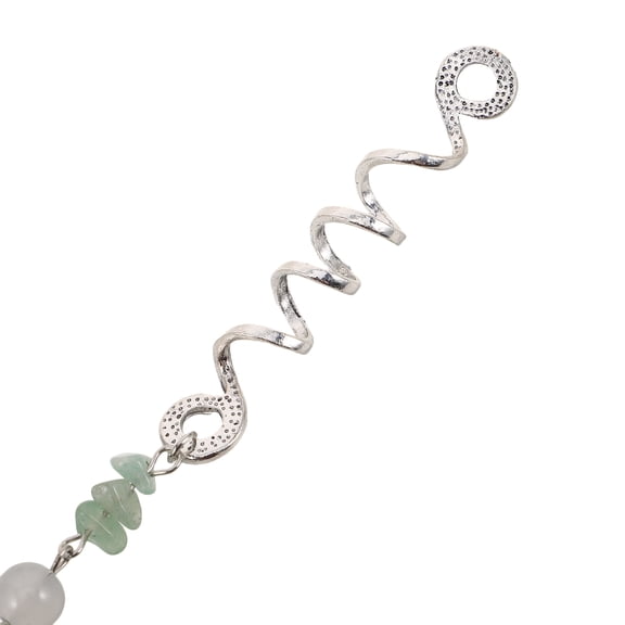 OUNONA 50 Pieces Dreadlock Hair Jewelry Set with Crystal Stone Metal Open Cuffs for Braids, Women and Girls Hair Accessories