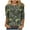 Pattern 1-Green, variant on Tops for Women Casual Fall Pub Tunic Shirts for Women Three Quarter Sleeve Paisley