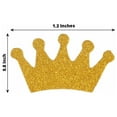 thumbnail image 3 of Efavormart 300 Pcs Gold Glitter Princess Crown Paper Confetti, Baby Shower Party Table Scatters - Double Sided, 3 of 11