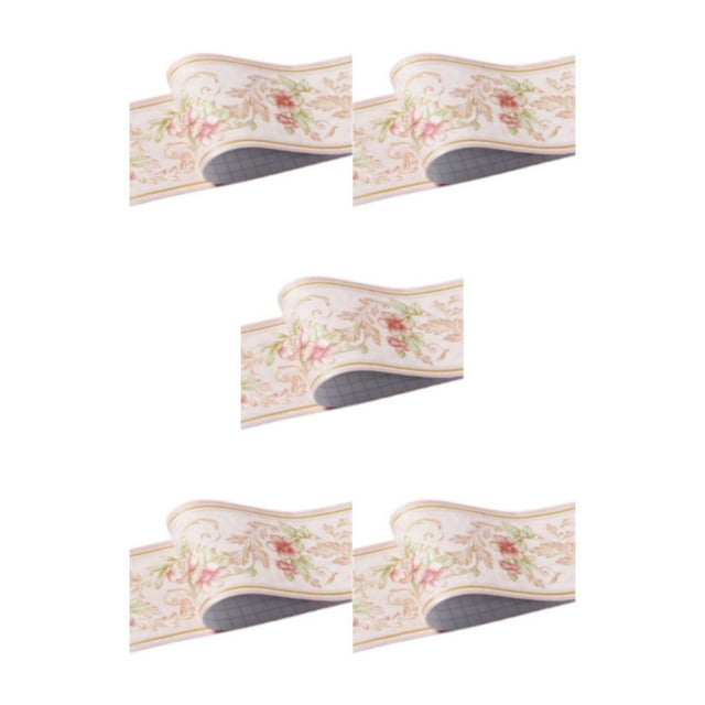 Youkk Stylish PVC Border Wall Corner Stick Super Strong Adhesive For Flat And Smooth pink garden 5Set