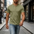 thumbnail image 5 of Henley Style for Mens T Shirt Casual Short Sleeve Summer Tee Lightweight Loose Fit Button Neck Pullover Top Daily T-Shirts, 5 of 6