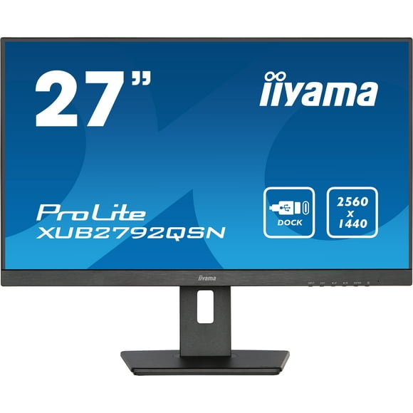 iiyama ProLite XUB2792QSN-B5 - Moniteur LED - 27" - 2560 x 1440 WQHD 75 Hz - IPS - 350 Cd/M - 1000:1 - 4 ms - HDMI, Di