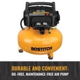 thumbnail image 3 of Compresor de aire BOSTITCH sin aceite de 6 galones y 150 PSI (BTFP02012-WPK), 3 of 8