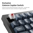 thumbnail image 4 of Keychron V1 Max Hotswap Wireless Mechanical Keyboard - RGB - ABS Plastic Frame - Carbon Black - with Knob - Gateron Jupiter Brown - 75% Layout - Windows Mac OS (V1M-D3), 4 of 14