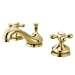 thumbnail image 1 of Kingston Brass KS1162AX Robinet de Lavabo à Large Diffusion avec Poignée Croisée en Métal, Laiton Poli, Centre Réglable de 8 Pouces, 1 of 4