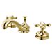 Kingston Brass KS1162AX Robinet de Lavabo à Large Diffusion avec Poignée Croisée en Métal, Laiton Poli, Centre Réglable de 8 Pouces