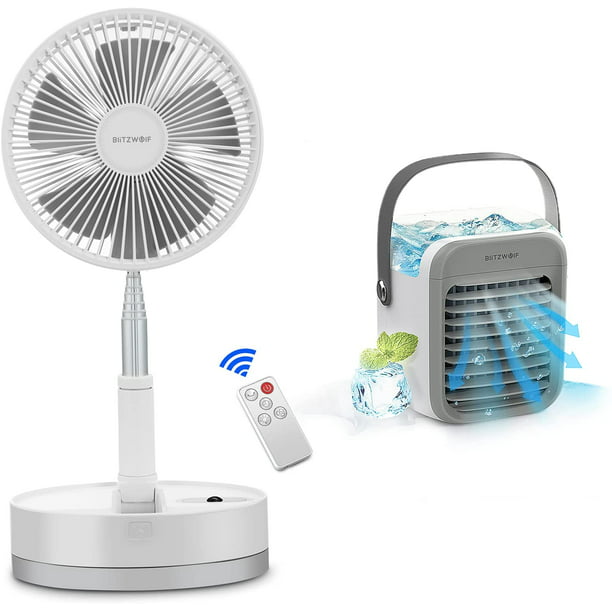 Desk Fan Oscillating Fan Rechargeable 10800mAh 4 Speeds Portable with LED  Night Light for Bedroom Home Office Travel Bundle with 4in1 Air Conditioner  Fan Humidifier Easy to Clean - Walmart.com - Walmart.com