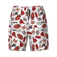 thumbnail image 4 of Lsque Mens Swim Trunks Red Food Pattern - Bathing Suit Compression Liner - Beach Swim Shorts Swimwear - (S-3XL) - Stretch Quick Dry -Small, 4 of 9