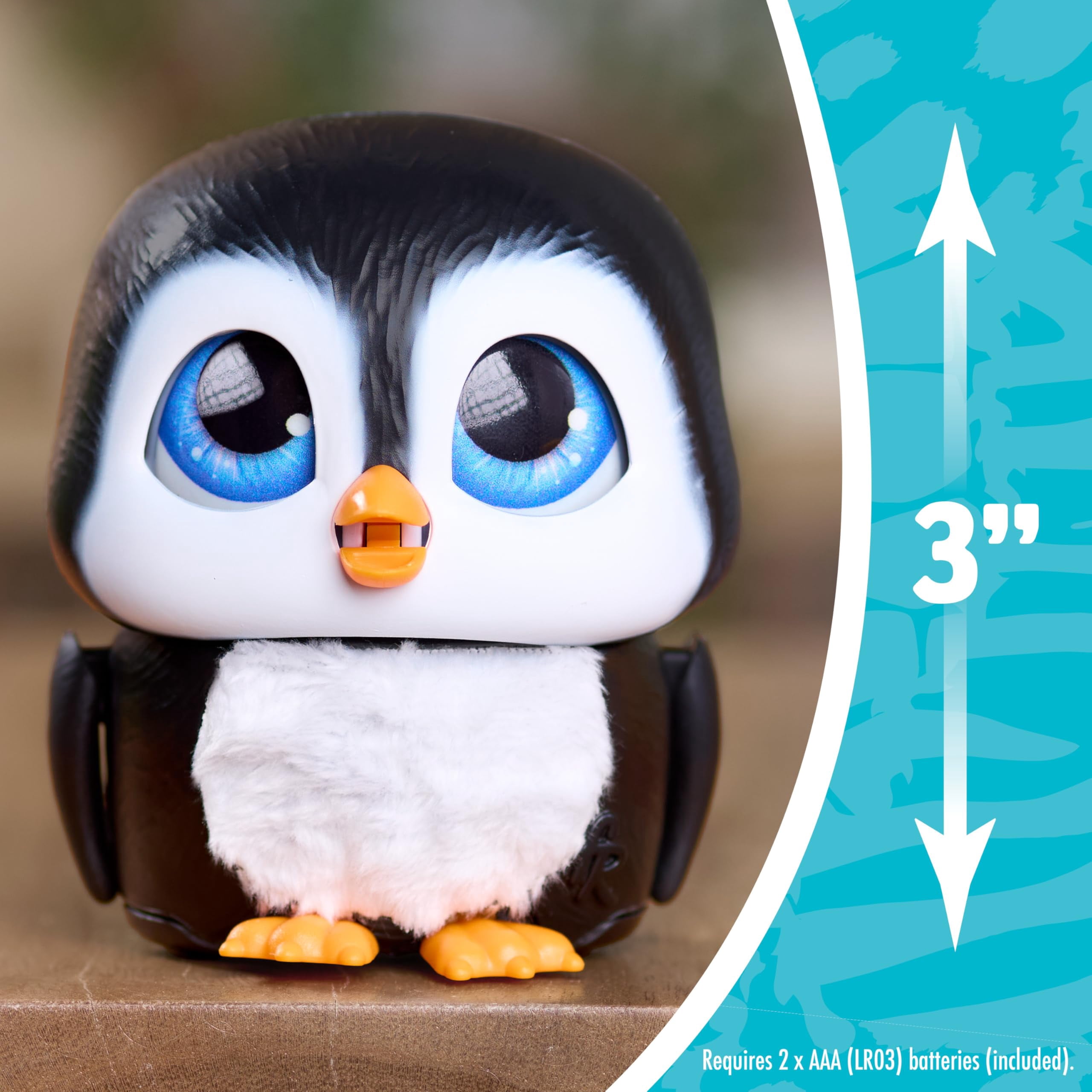 Peluche Shivers le pingouin de FurReal, jouet interactif mesurant 9 cm de haut, jouets pour enfants de 4 ans et plus par Just Play