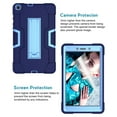 thumbnail image 3 of Dteck Case With Screen Protector For Samsung Galaxy Tab A 8.0 SM-T290 2019 Released (8.0 inches),Shockproof Rubber Armor Hybrid Case Kickstand Hard Protective Cover ,Navy+Blue, 3 of 6