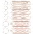 thumbnail image 1 of Uxcell 120 Pcs Aros para Pendientes para Hacer Joyería, 20/25/35 Aros de Alambre Delgado Suministros para Hacer Pendientes con Perlas, Aros Livianos Chapados para DIY Locket de Oreja, Oro Rosa, 1 of 6