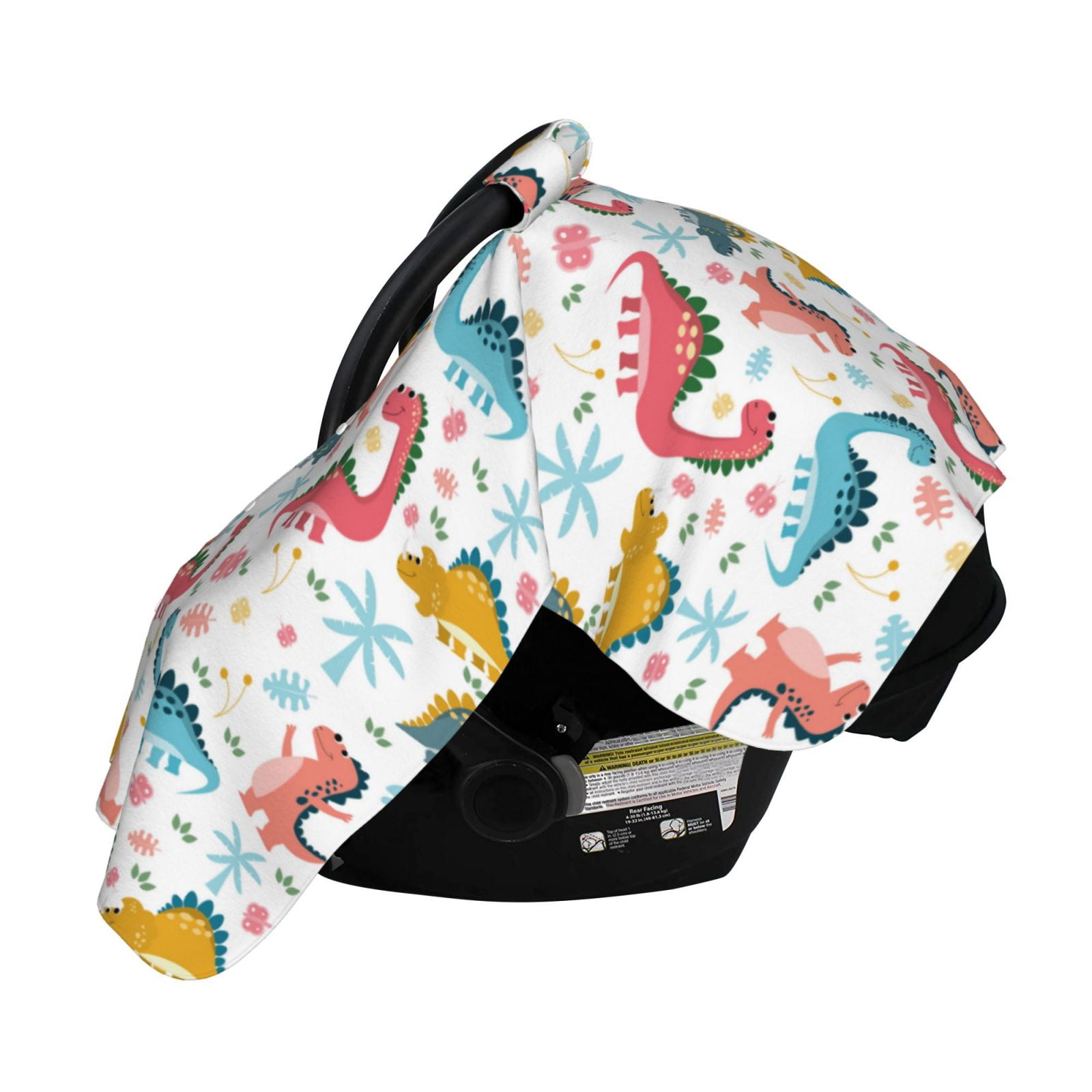 Naloa Dinosaur Baby Car Seat Cover, Breathable Baby Carrier Cover, Multiuse Baby Carrier Cover & Nursing Breastfeeding Cover