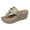 Army Green, variant on Women Wedge Flip Flop Sandals Summer Casual Comfy Platform Toe Post Slides Flower Pearl Decor EVA Sole Open Toe Beach Vacation Shoes